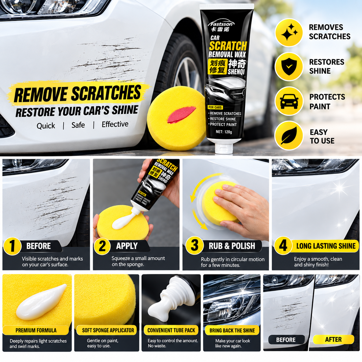 Rayhong - Car Scratch & Swirl Remover (free shipping)